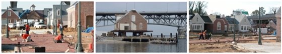 Yorktown Waterfront during renovations