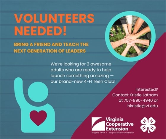 Teen Club Volunteers Needed