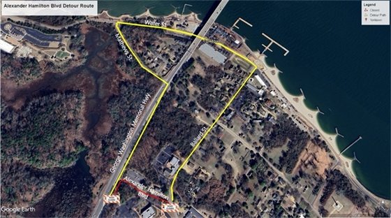 Image: Alexander Hamilton Boulevard will be closed in both directions for repaving work as early as May 12, with a detour in place.