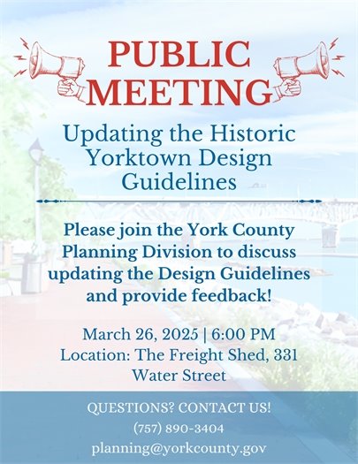 Public Meeting: Updating the Historic Yorktown Design Guidelines