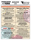 Senior Center Calendar of Events