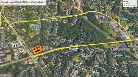 VDOT Roadway Detour in Place
