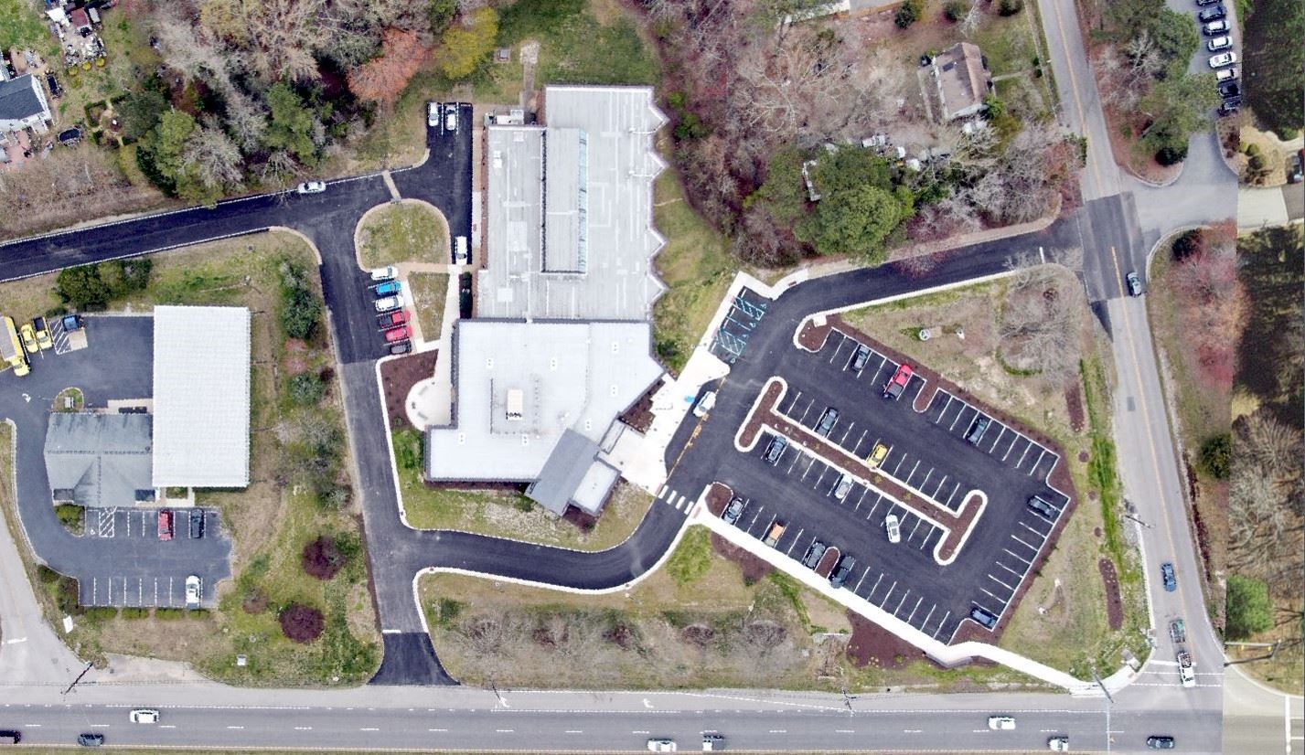 Drone York Library post renovation
